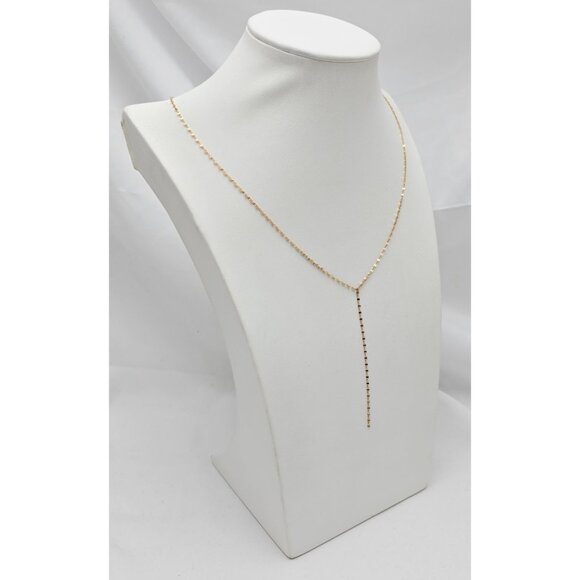 Unique 14K Yellow Gold Designer Resizable Mirror Valentino Link Chain Necklace - Picture 3 of 14